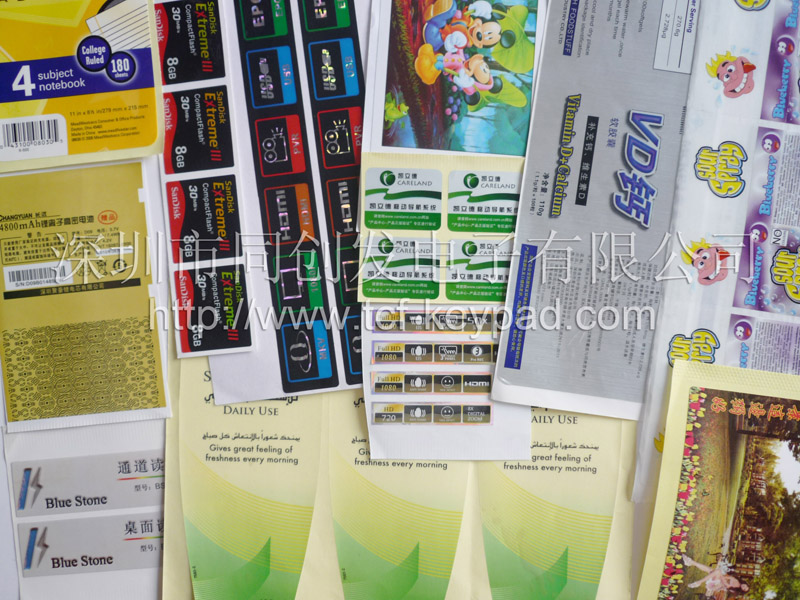 self-adhesive stickers