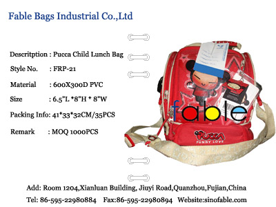 Pucca Children Lunch Bag