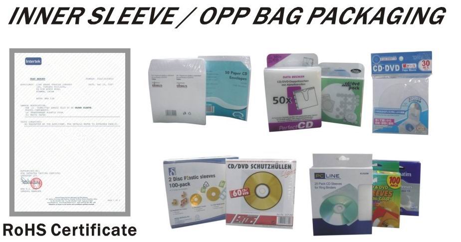 Paper sleeve , Inner Sleeve , PP sleeve , opp bags