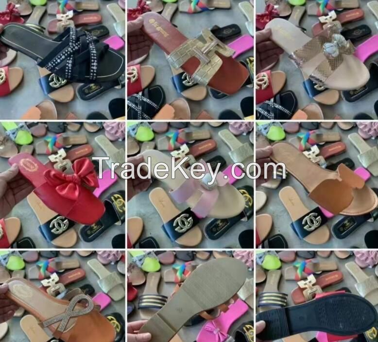 stock lady flat sliipers with cheap price hot sale and fashoinable