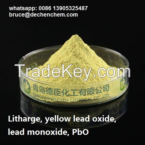 Litharge, yellow lead oxide, red lead oxide Pb3O4, PbO