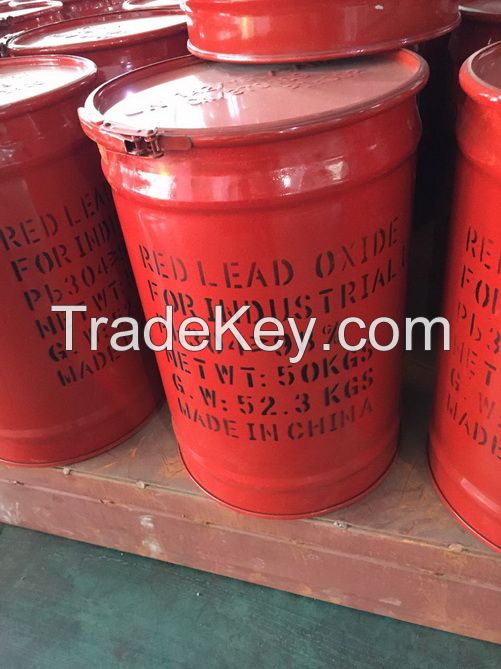Red lead oxide , lead tetroxide , Pb3O4