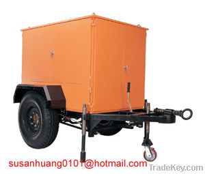 Mobile two vacuum Transformer oil treatment plant mounted on trailer