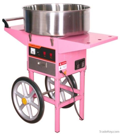 CE certificate electric candy floss machine with cart