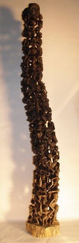 African art , Blackwood carving of Makonde tribe