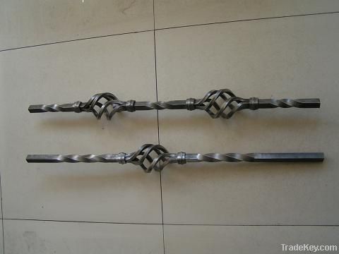 hand hammered wrought iron balusters for stair