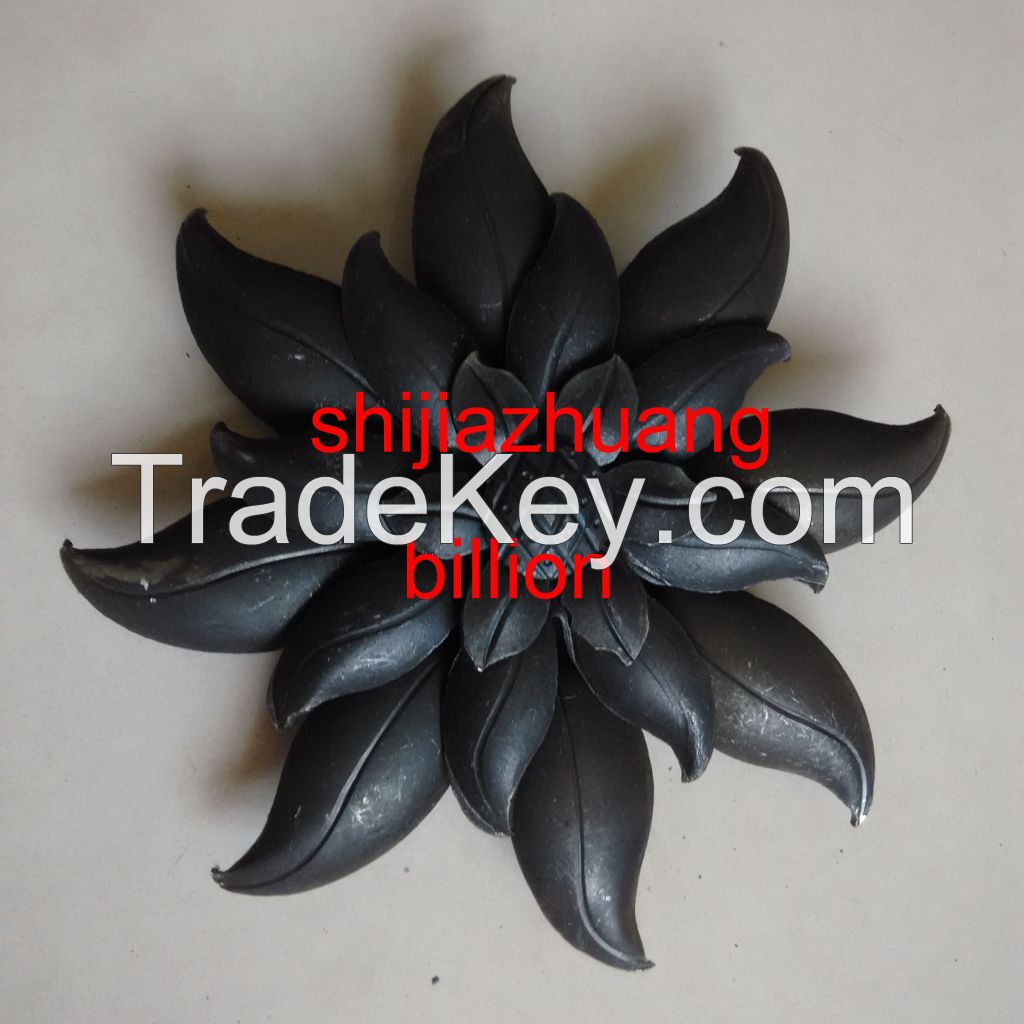 wrought iron flowers and leaves for fence, gate