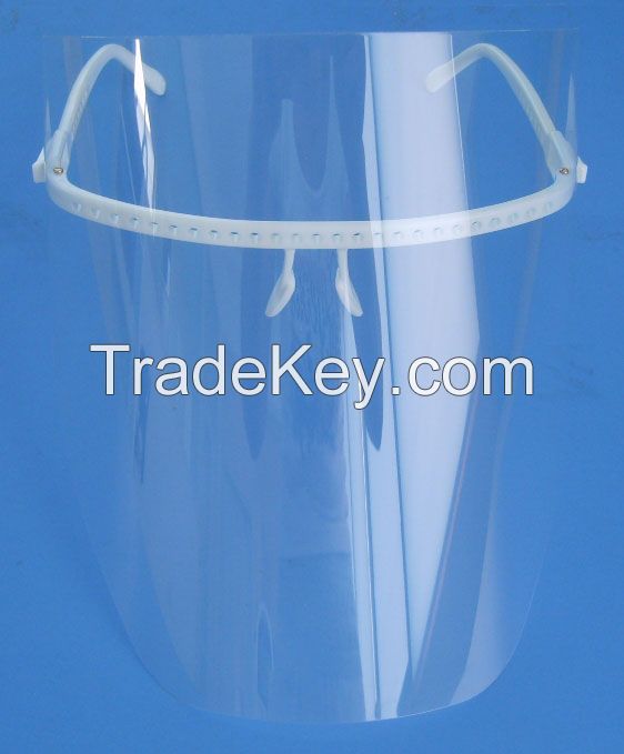 adjustable full face shield with clear visor