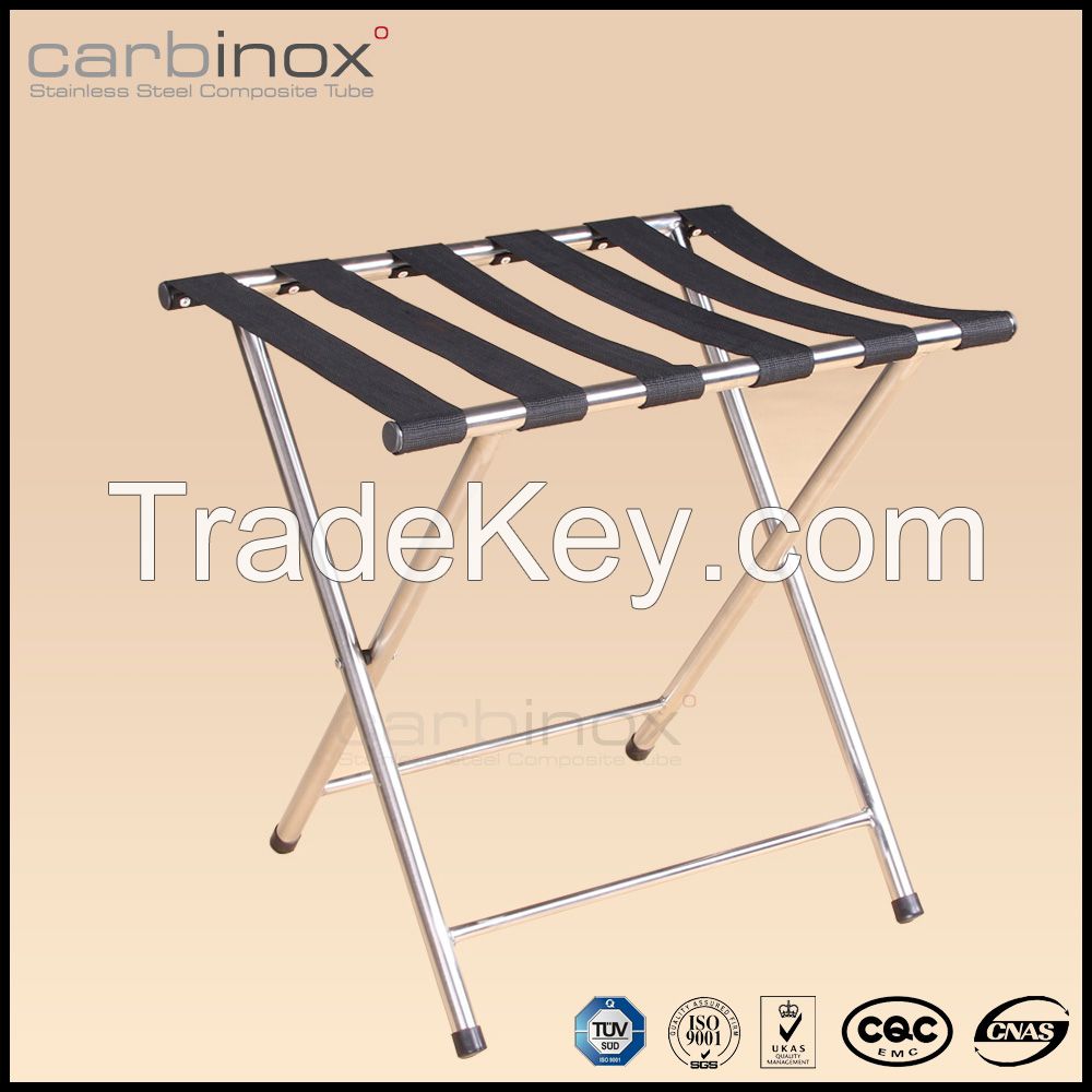 New products luxury hotel stainless steel luggage rack for bedroom