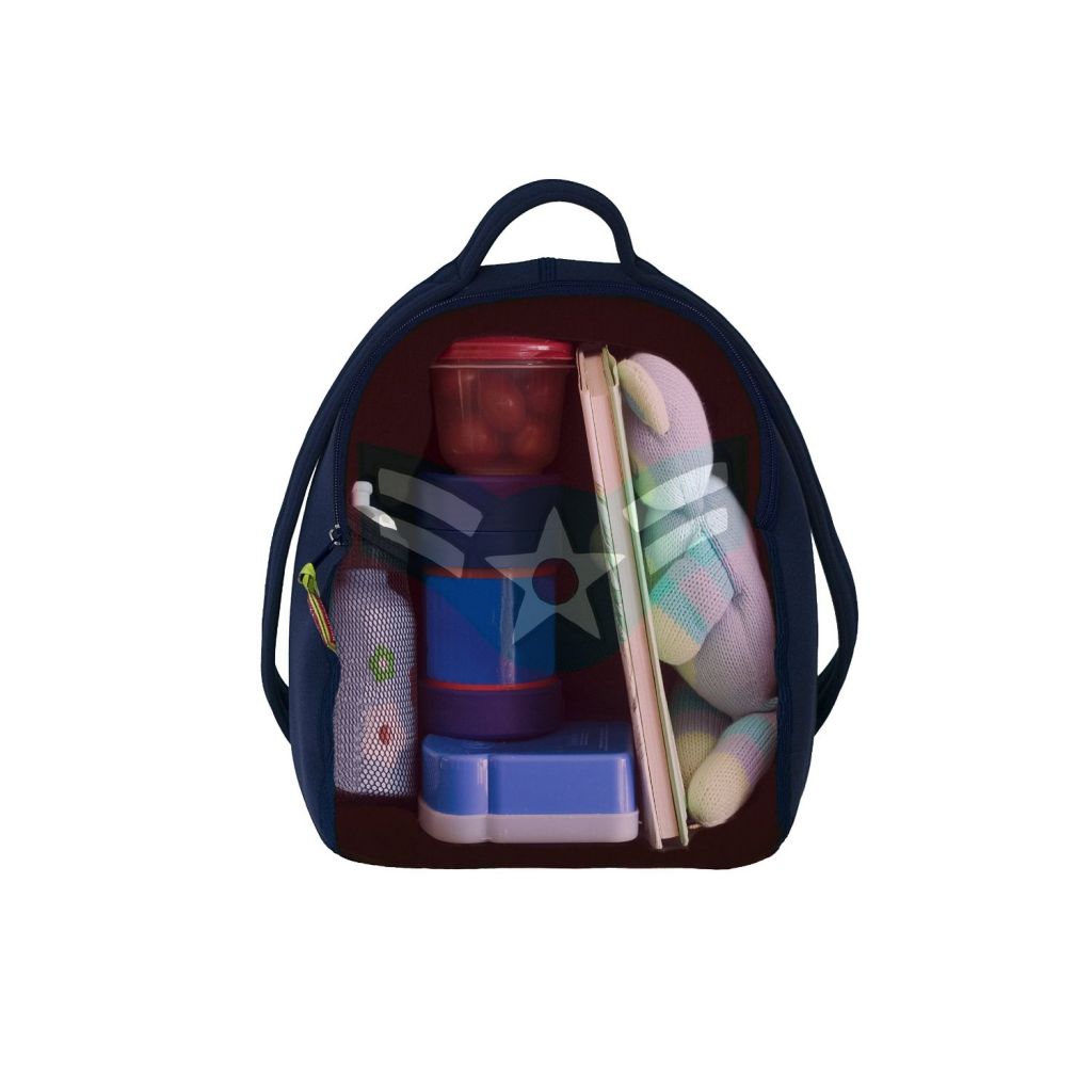 Cute blue animal design neoprene children backpack,kid bags,school bag