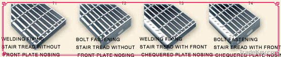 steel grating stairs tread