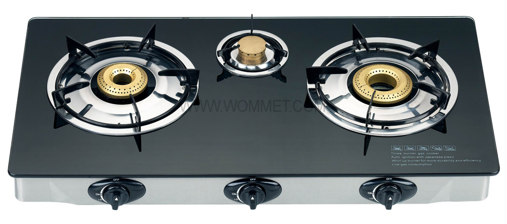 WM-7203A Triple burner auto glasstop gas stove