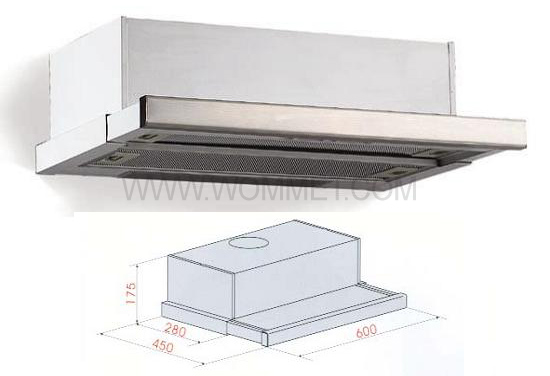 WM-6002A Wall Mounted Telescope Cooker Hoods