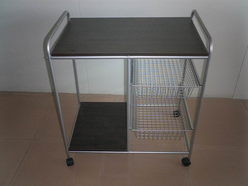 Movable Cart with Wooden Top