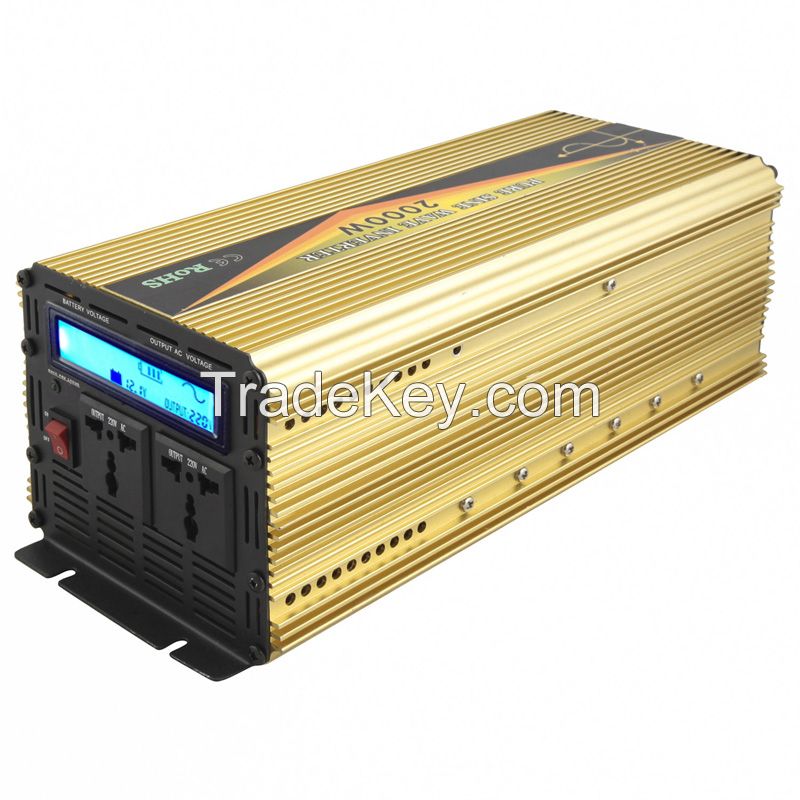 Pure sine wave power inverter 2000W with charge
