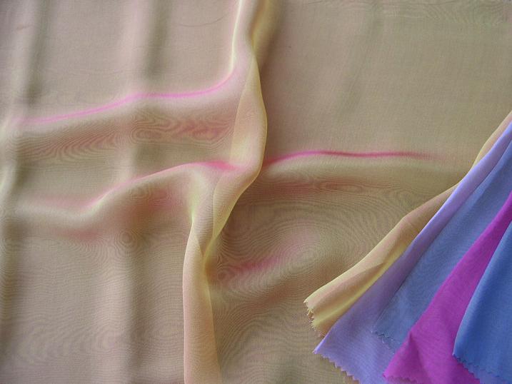 silk chiffon yarn dyed fabric