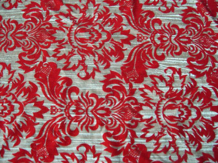 polyester velvet fabric with  flocking crushed