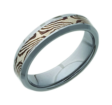 Mokume Gane "Boa" ring band