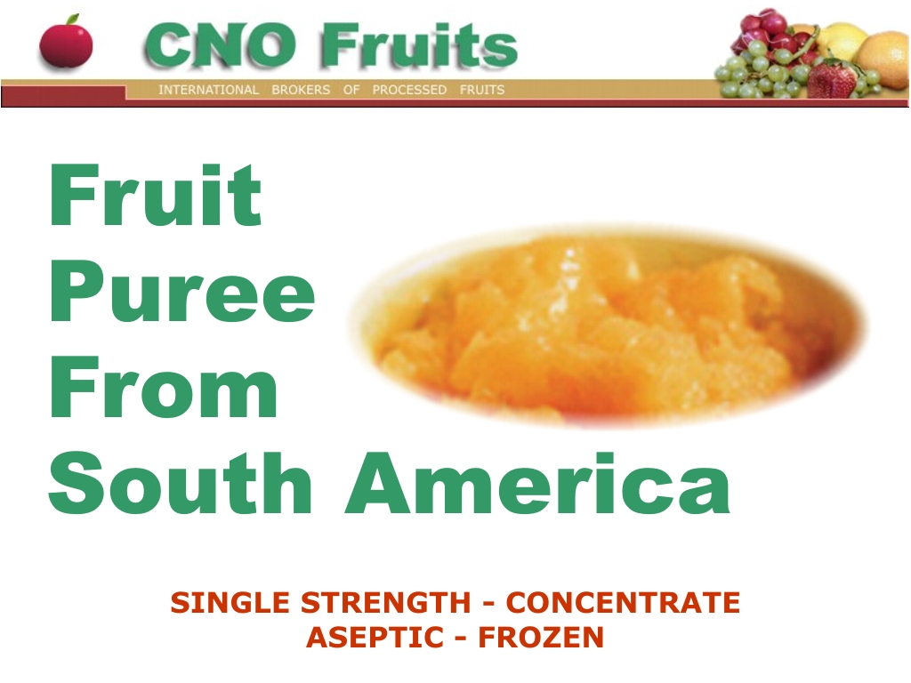 Fruit Puree From South America