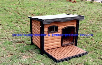beautiful Wooden Dog House pet bed with BALCONY