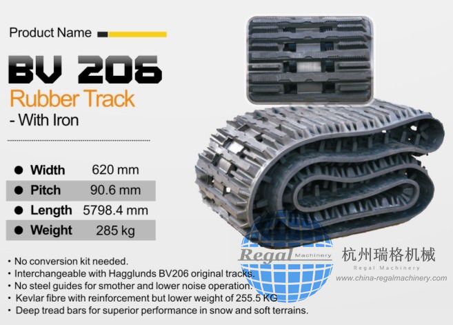 Hagglunds BV206 rubber track