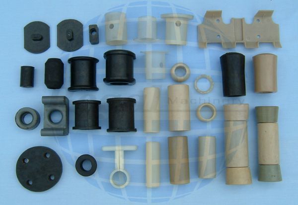 Molded parts for rubber/plastic/steel materials