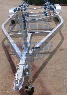 aluminium boat trailer/boat ramp with H.D. galv.