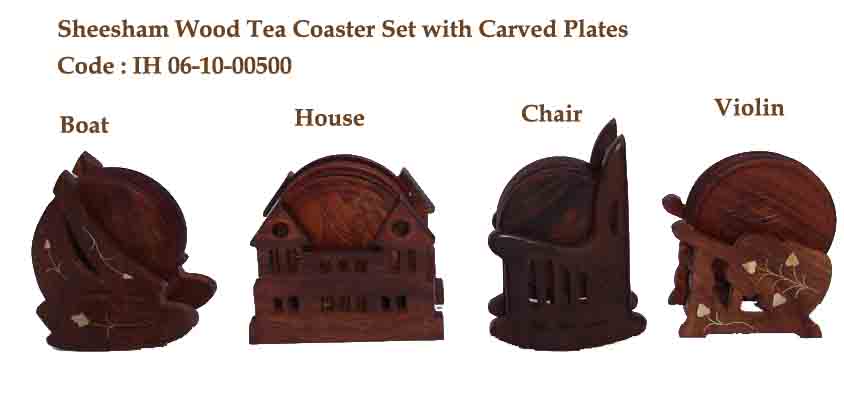 wooden tea coaster