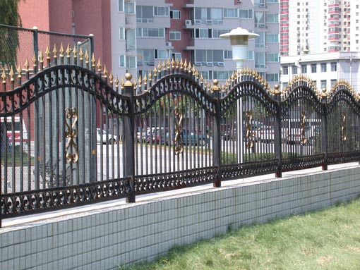 wrought iron garden fence