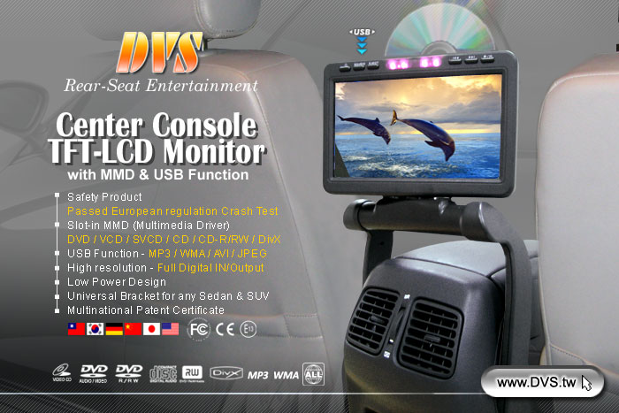 Car Armrest Monitor/MMD/DVD