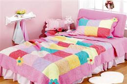 Patchwork washed cotton quilt