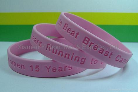 Silicone rubber bracelet