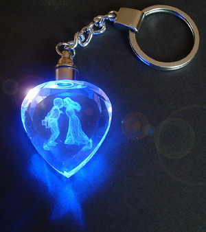 Crystal key chain, ring