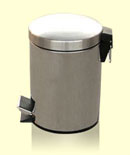 pedal trash can with flat lid