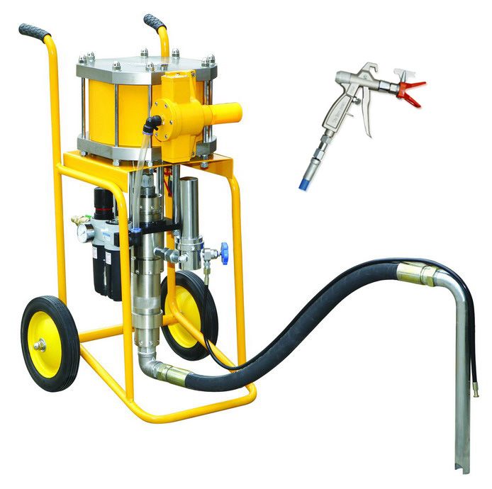 Pneumatic airless paint sprayer-