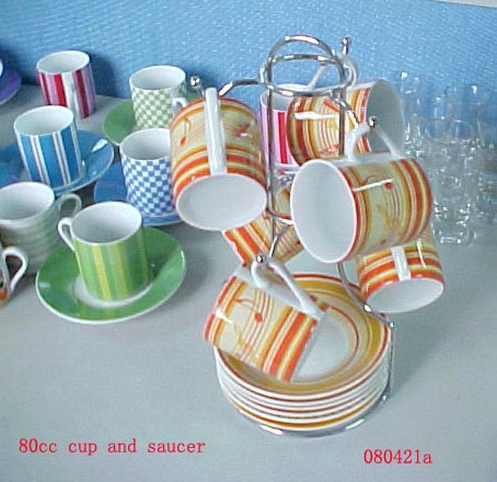 80cc coffee cup and saucer