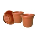 plastic pots, flower pots