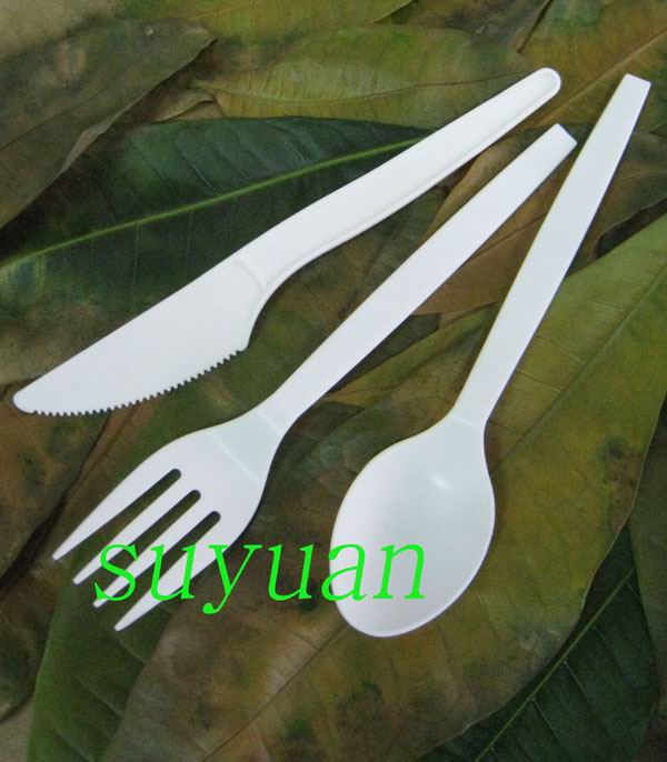 100% biodegradable and compostable PLA cutlery
