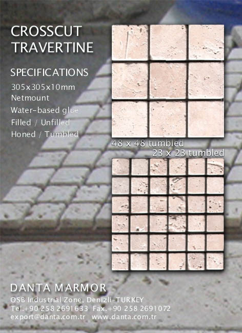 Travertine mosaics