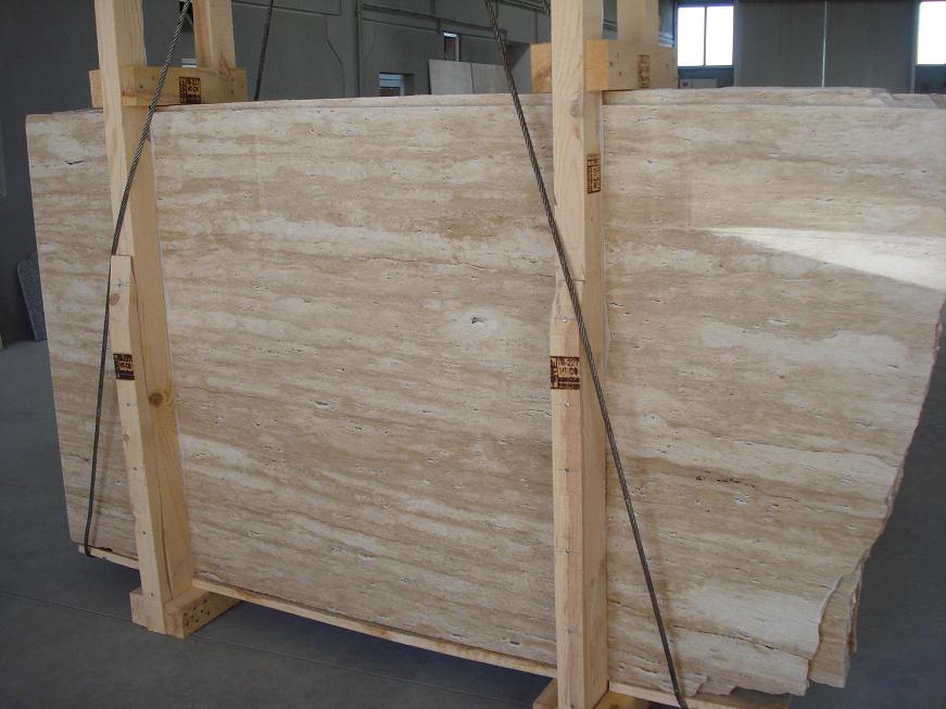 Travertine slabs