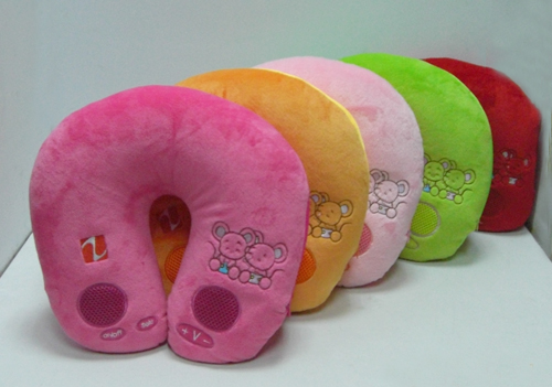 plush neck pillow with sound box