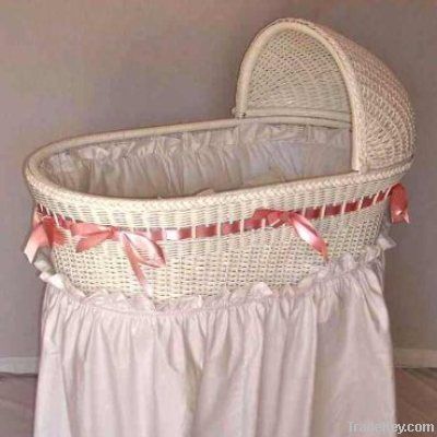 Hand Woven Wicker Bassinet