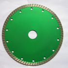 Turbo wave saw blade for cutting granite and marble