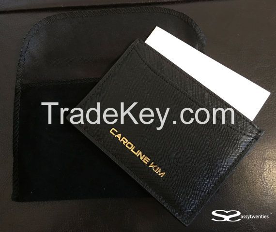 Genuine Saffiano Leather Minimalist Card Holders Wallet