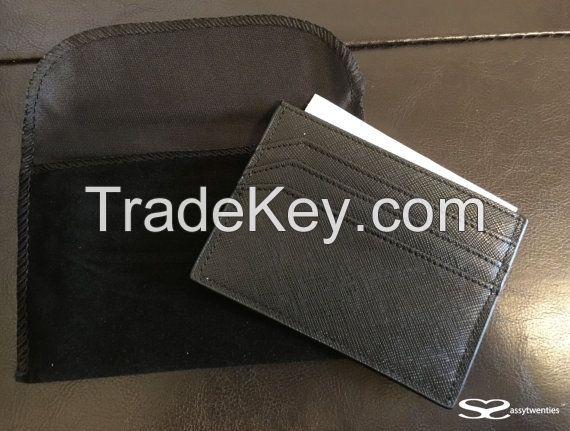 Genuine Saffiano Leather Minimalist Card Holders Wallet