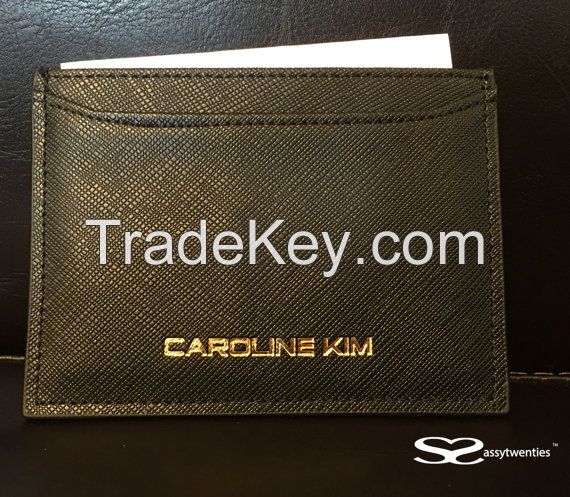 Genuine Saffiano Leather Minimalist Card Holders Wallet