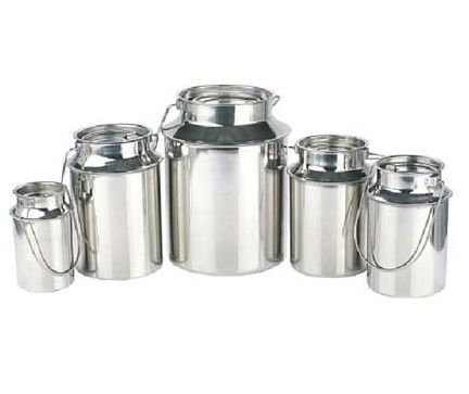 STEEL MILK CAN STORAGE POT JUG FOR DAIRY FARM 1 TO 20 LITRE