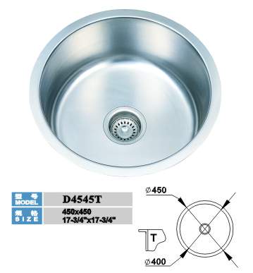 stainless steel kitchen sink  450*450*180 single blow
