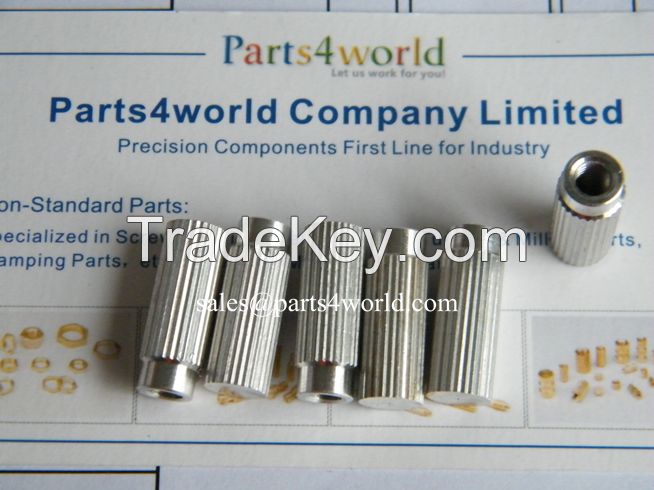  Custom Precision Aluminum Straight Knurled Turned Parts, alu bushings, alu Knurled   Parts &amp; Components, aluminum screw machine parts