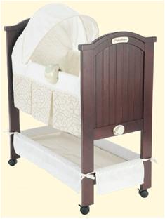 wooden baby bassinet bed